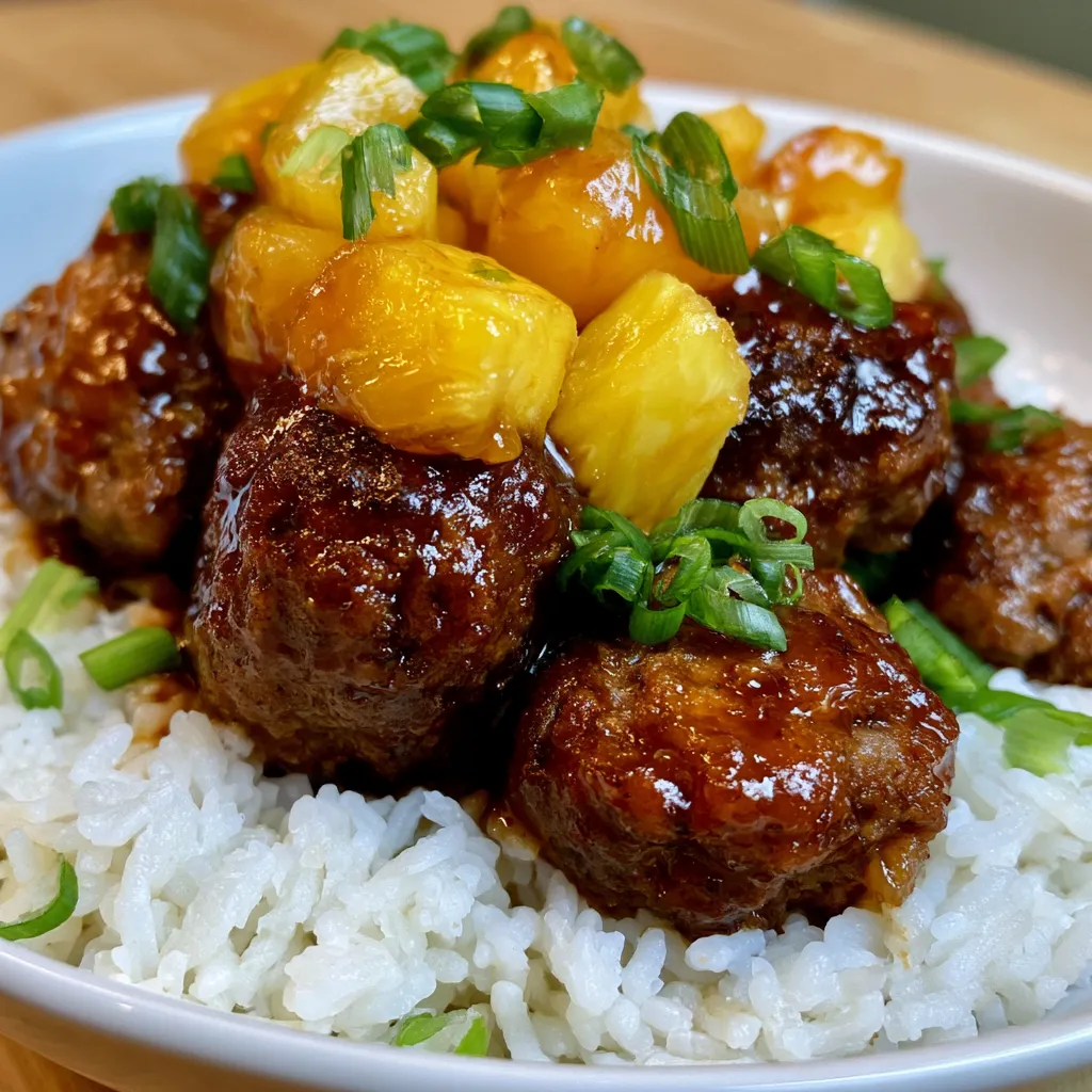 3 Ingredients Create Tasty Pineapple Teriyaki Meatballs.