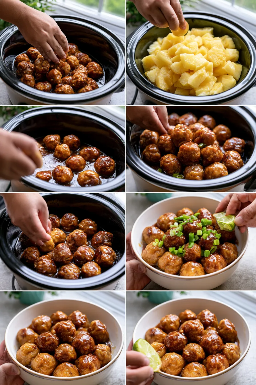 3 Ingredients Create Tasty Pineapple Teriyaki Meatballs.