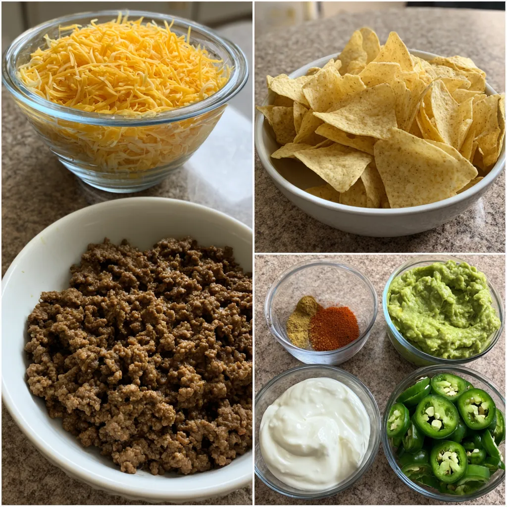 4th of July Sheet Pan Loaded Beef Nachos
