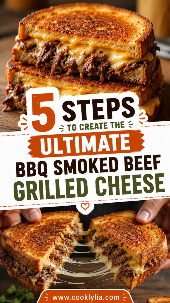 BBQ Smoked Beef Grilled Cheese Sandwich