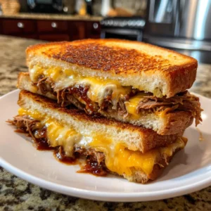 BBQ Smoked Beef Grilled Cheese Sandwich