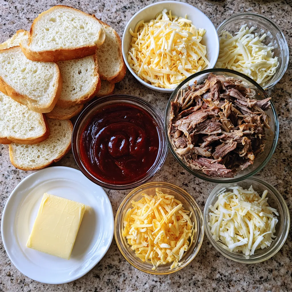 BBQ Smoked Beef Grilled Cheese Sandwich