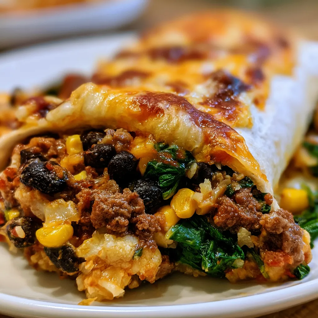 Beef & Bean Burritos