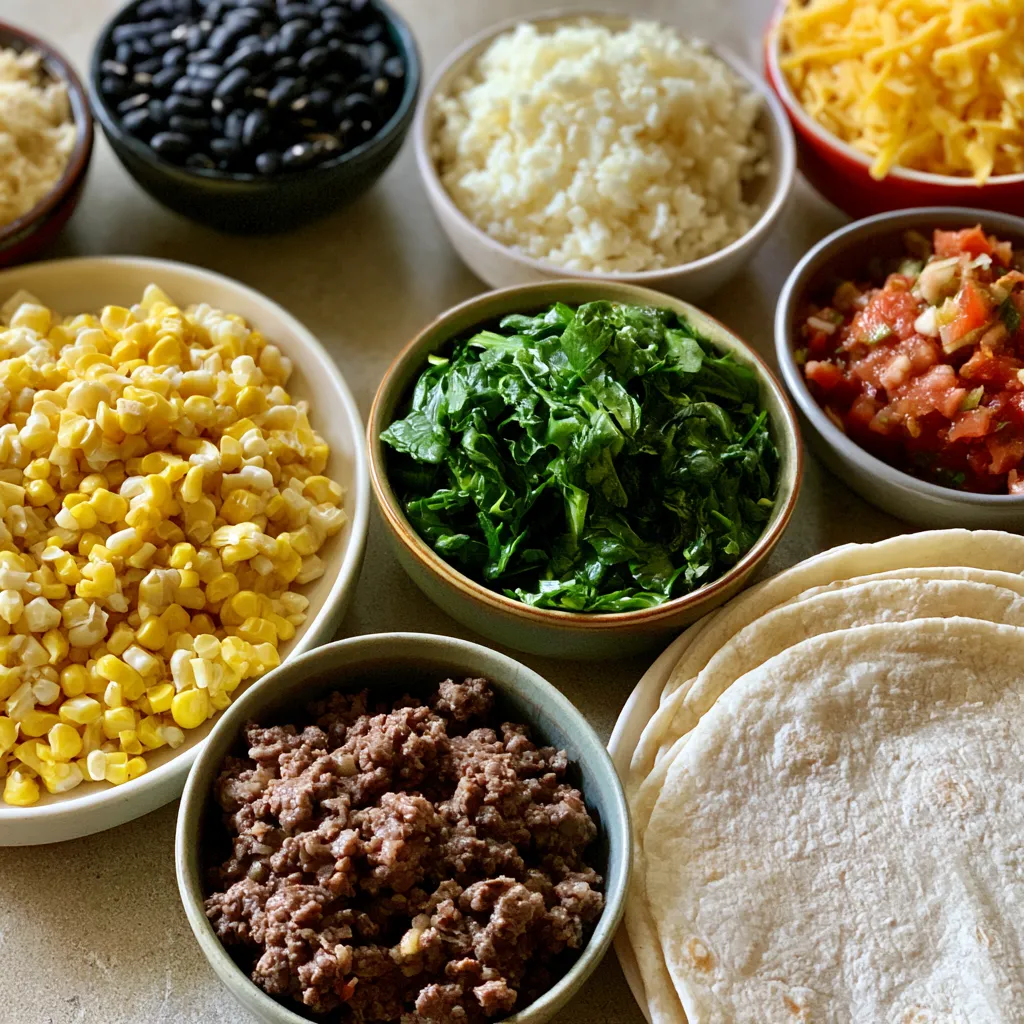 Beef & Bean Burritos