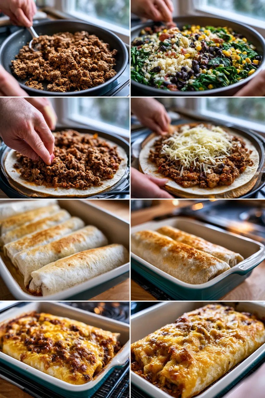Beef & Bean Burritos
