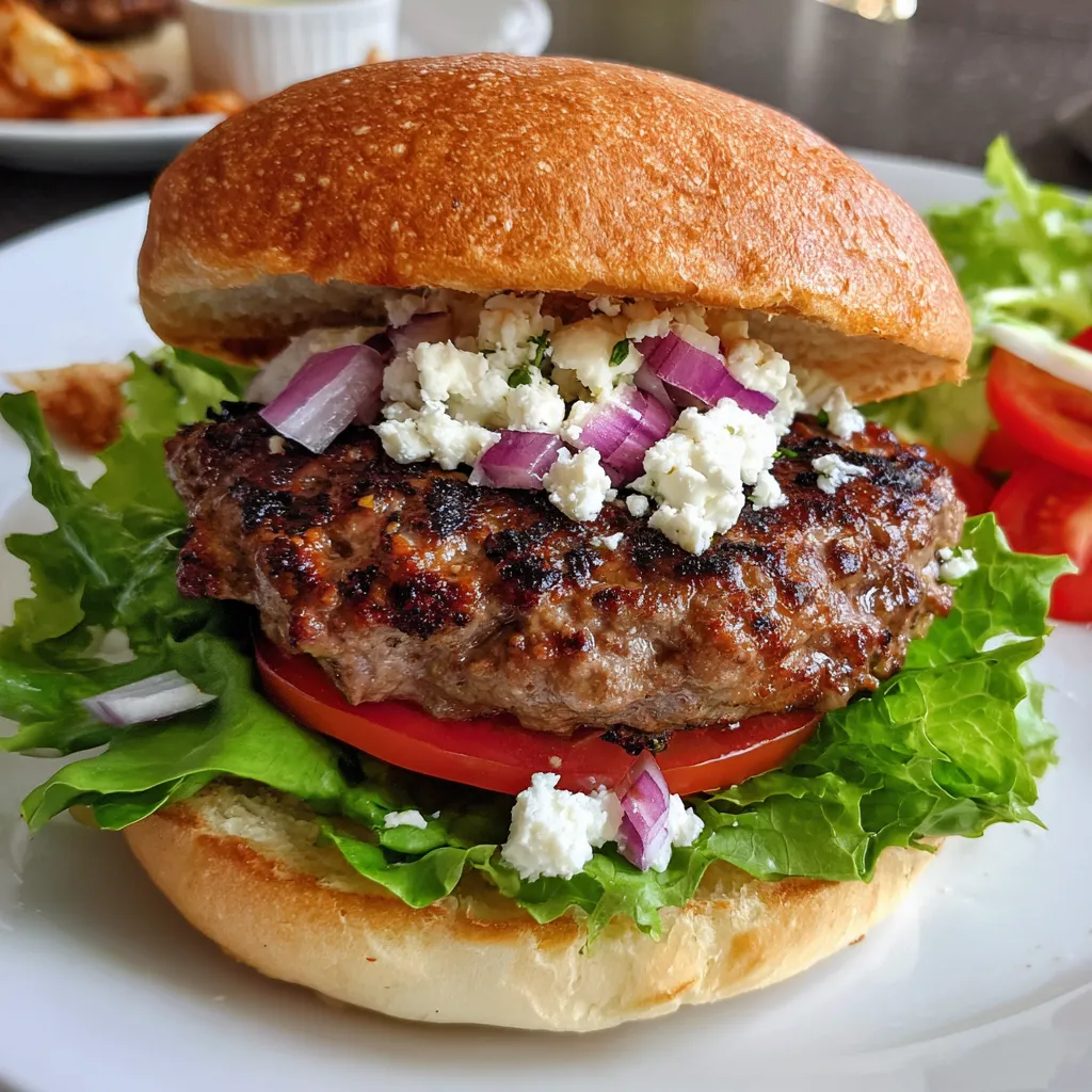 Beef Burgers with Feta