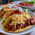 Beef and Cheese Oven Baked Tacos
