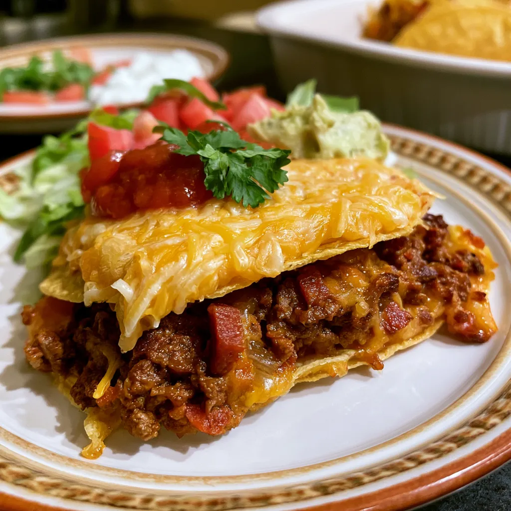 Beef and Cheese Oven Baked Tacos