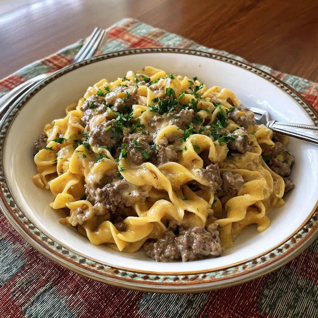 Beef and Noodles with Creamy Gravy