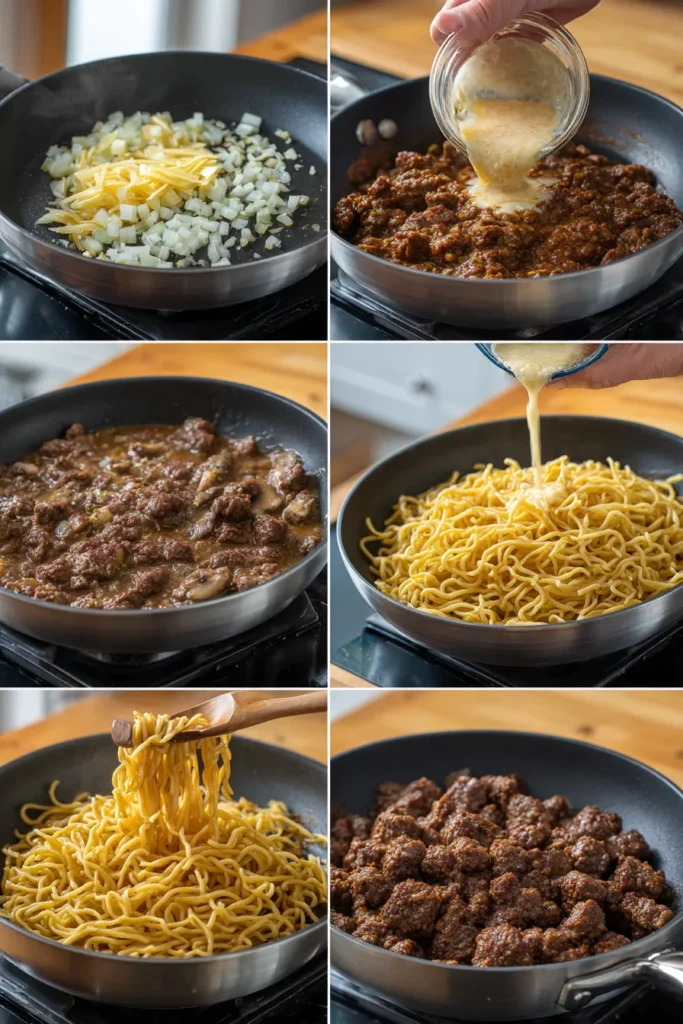 Beef and Noodles with Creamy Gravy