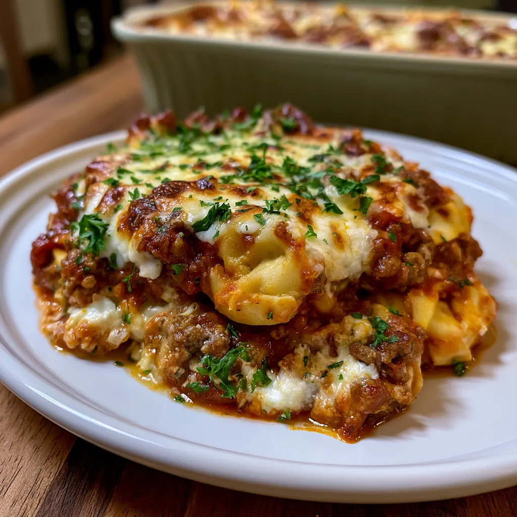 Beefy Tortellini Bake