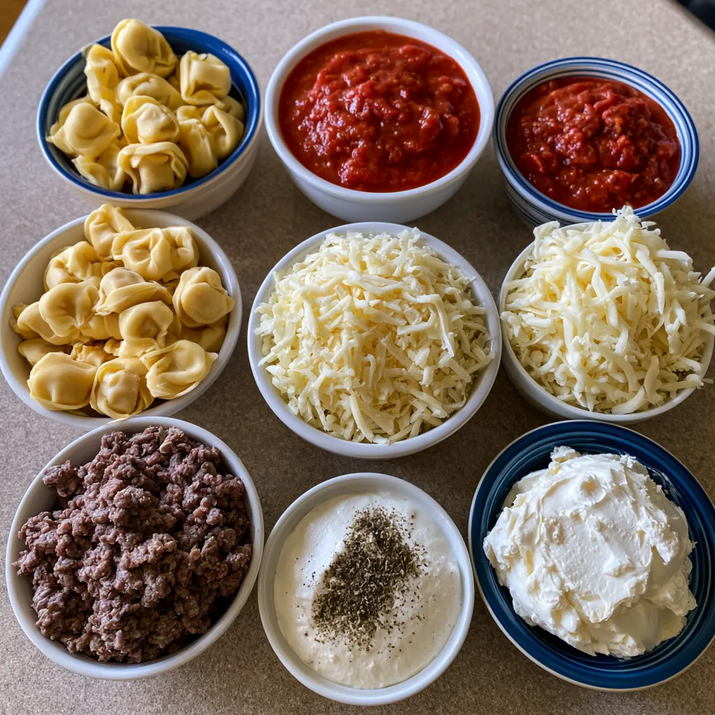 Beefy Tortellini Bake