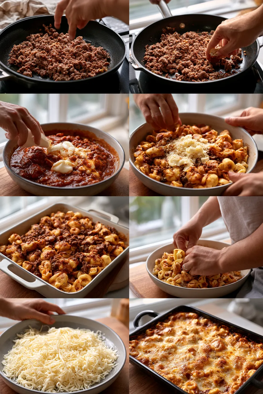 Beefy Tortellini Bake