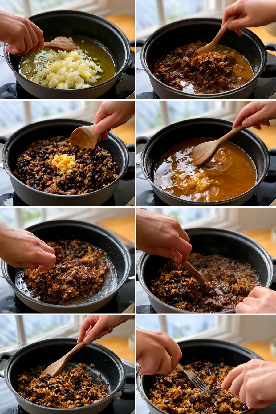 Black Beans and Rice with Smoked Beef
