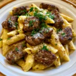Cajun Steak Tips with Penne