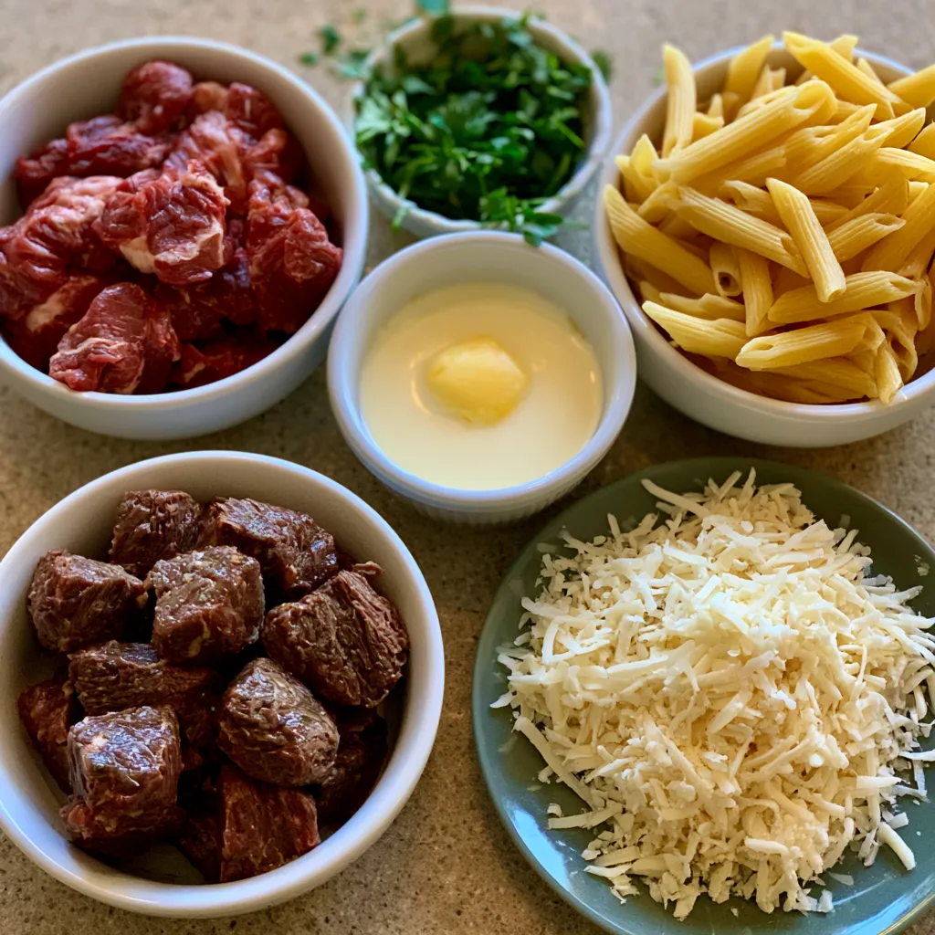 Cajun Steak Tips with Penne