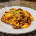 Cheddar Sloppy Joe Casserole