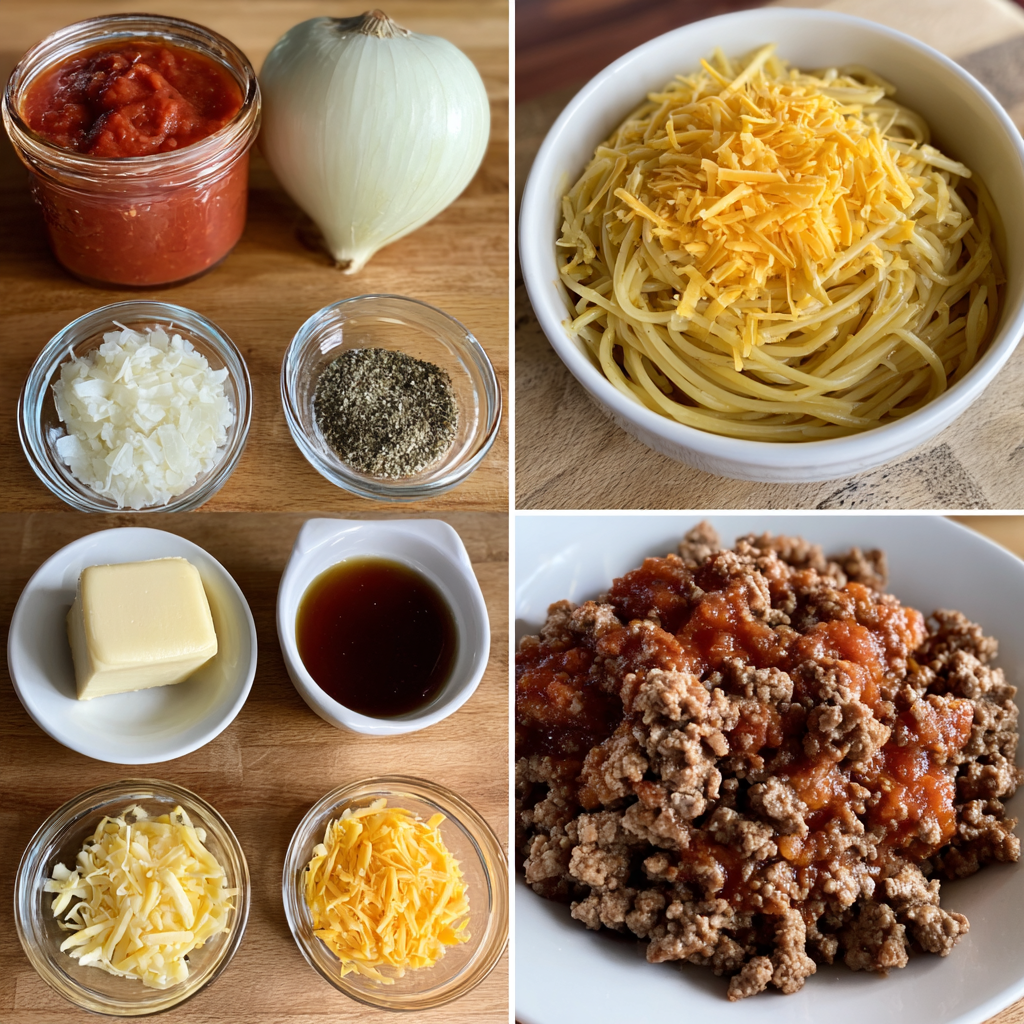Cheddar Sloppy Joe Casserole