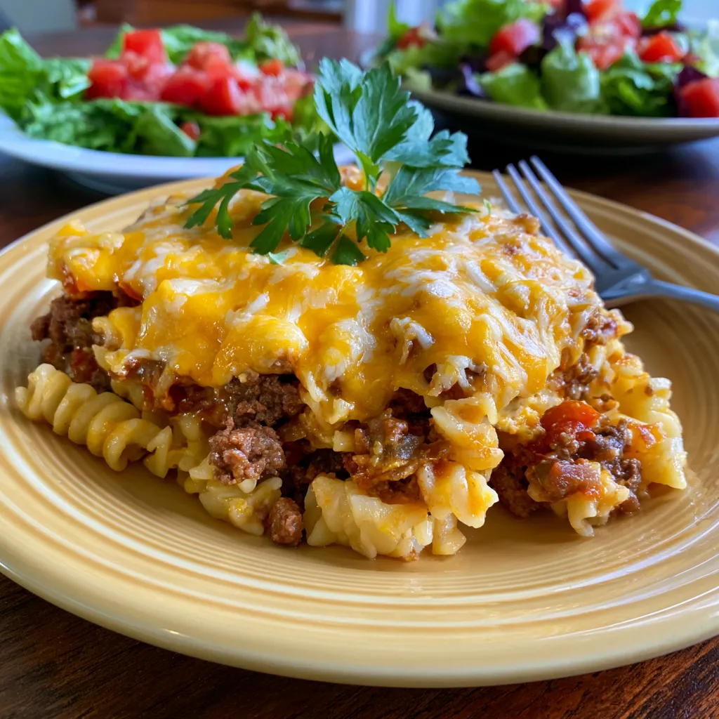Cheesy Beef Pasta Dish