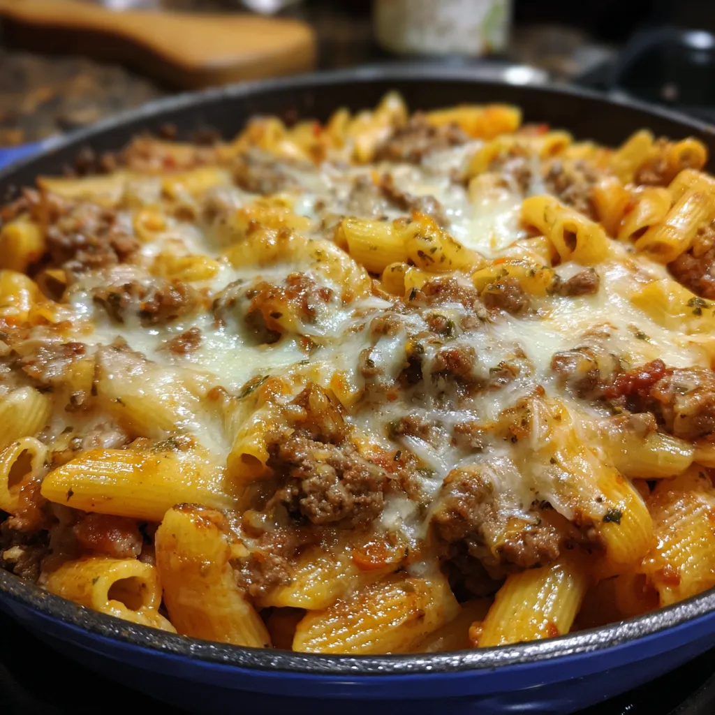 Cheesy Beef Pasta Dish