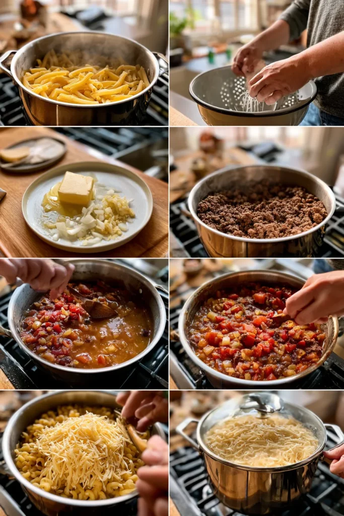 Cheesy Beef Pasta Dish