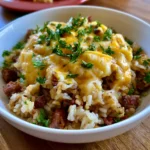 Cheesy Beefy Garlic Butter Rice Bowl