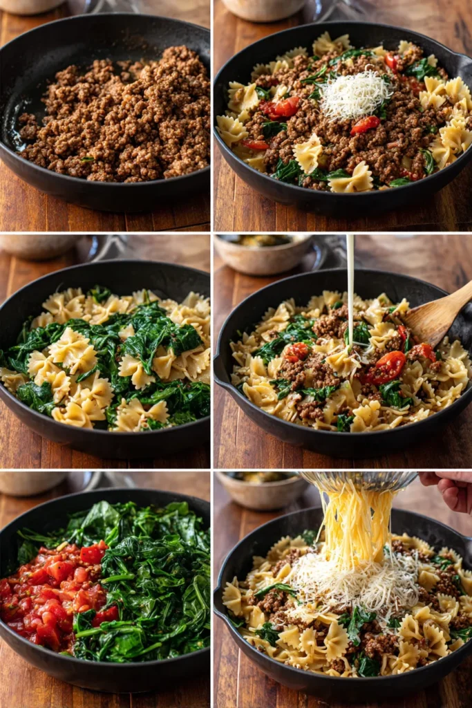 Cheesy Crockpot Ground Beef Pasta