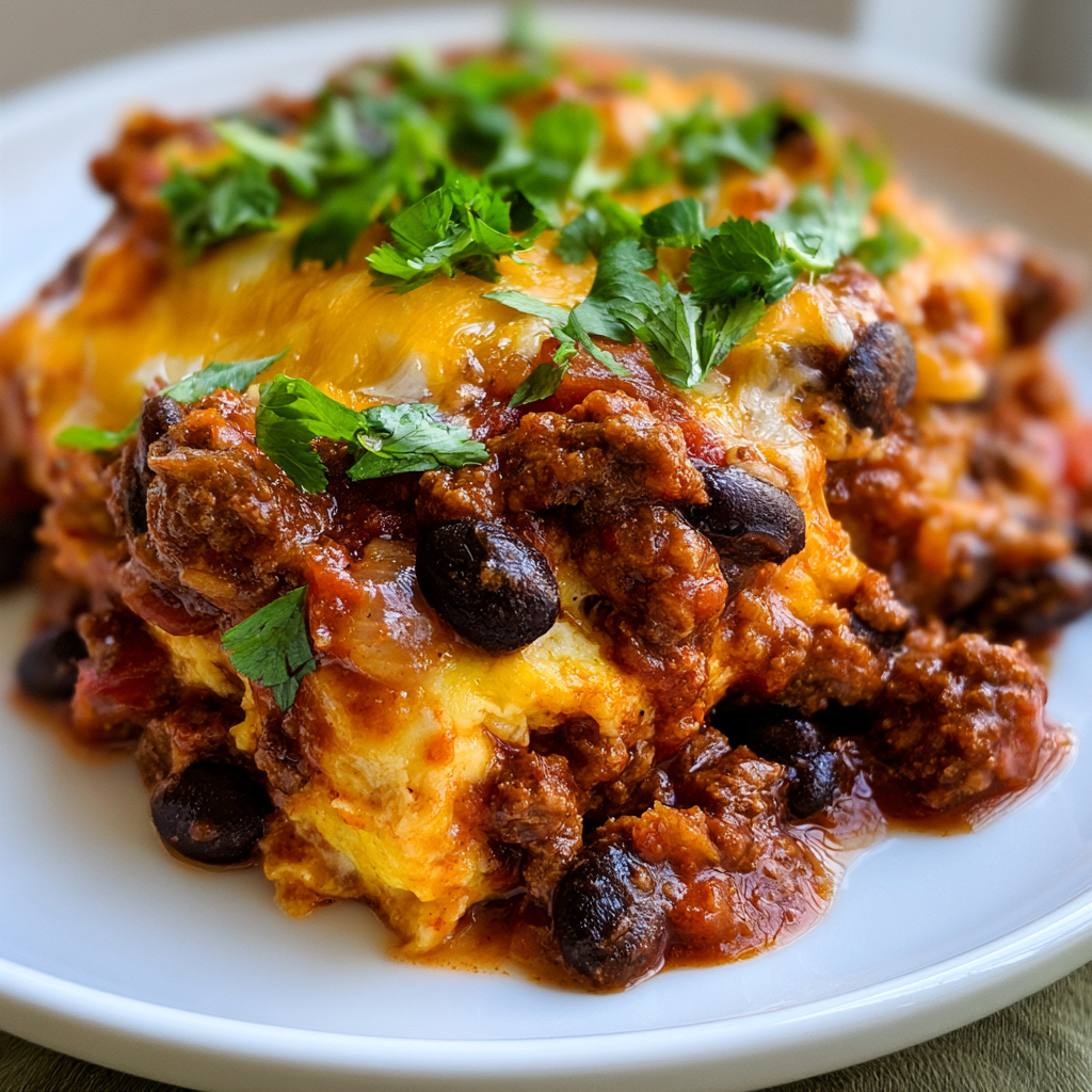 Cheesy Ground Beef Enchilada Chili