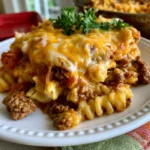 Cheesy Ground Beef Pasta Skillet