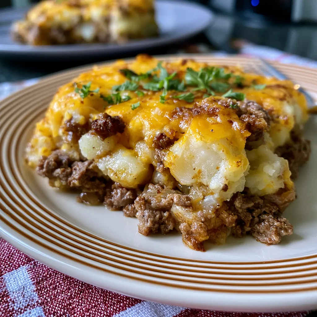 Cheesy Ground Beef and Potato Crockpot Recipe