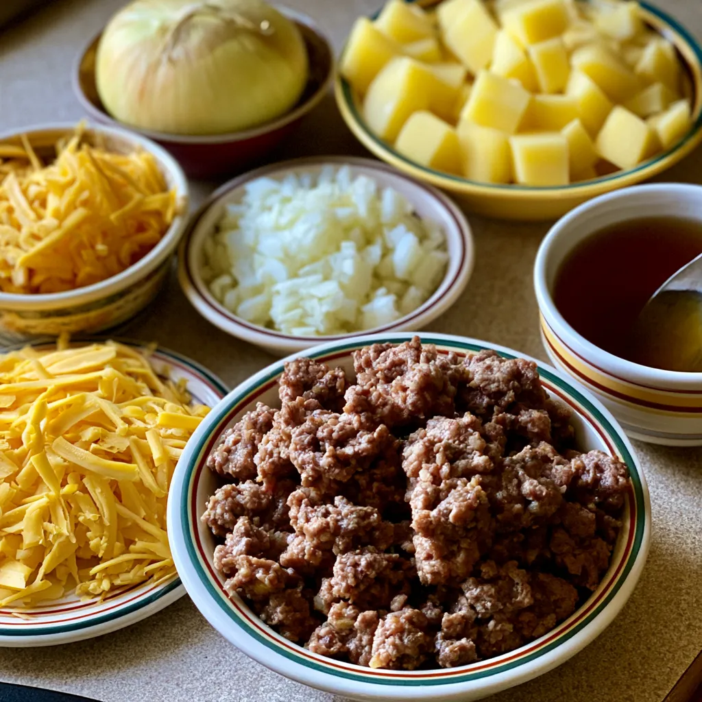 Cheesy Ground Beef and Potato Crockpot Recipe