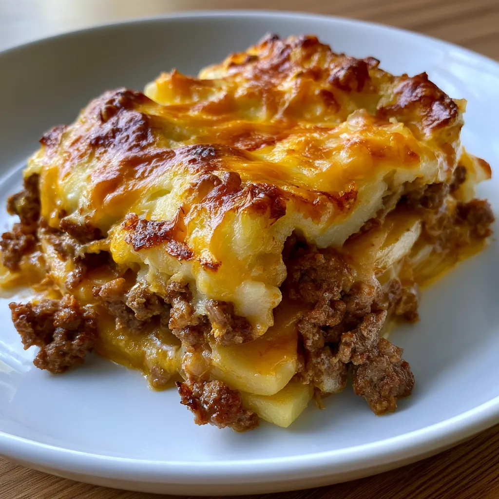Cheesy Hamburger Potato Casserole