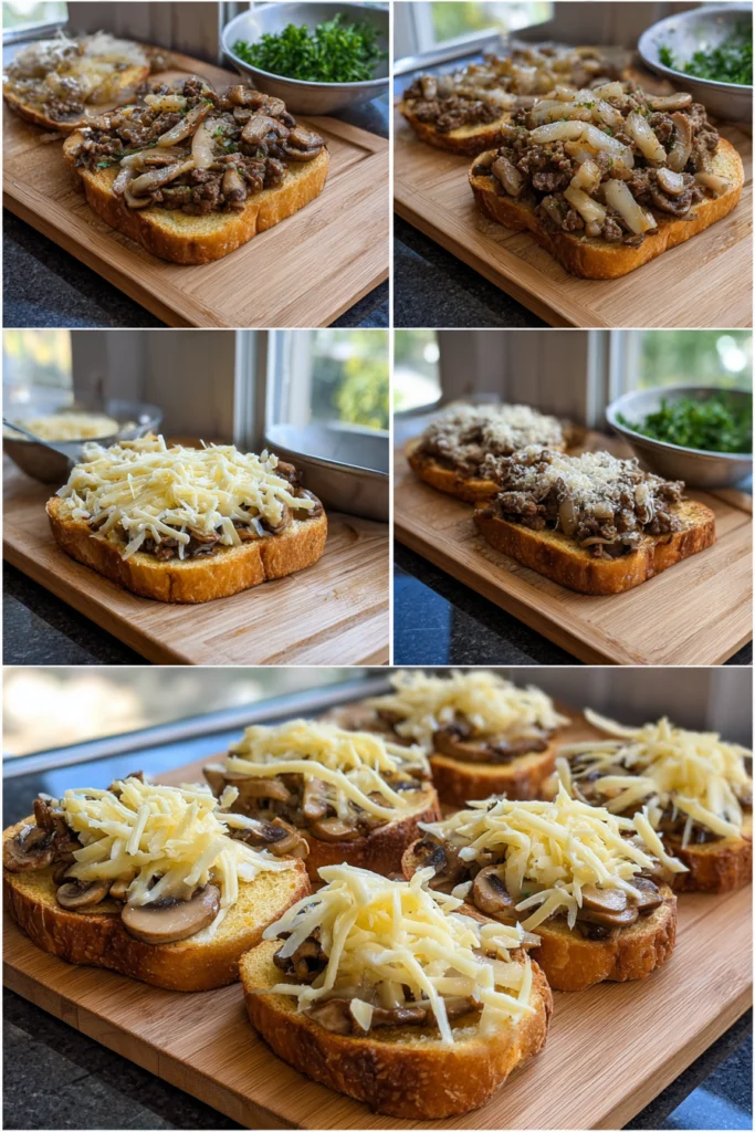 Cheesy Hot Beef Sandwich
