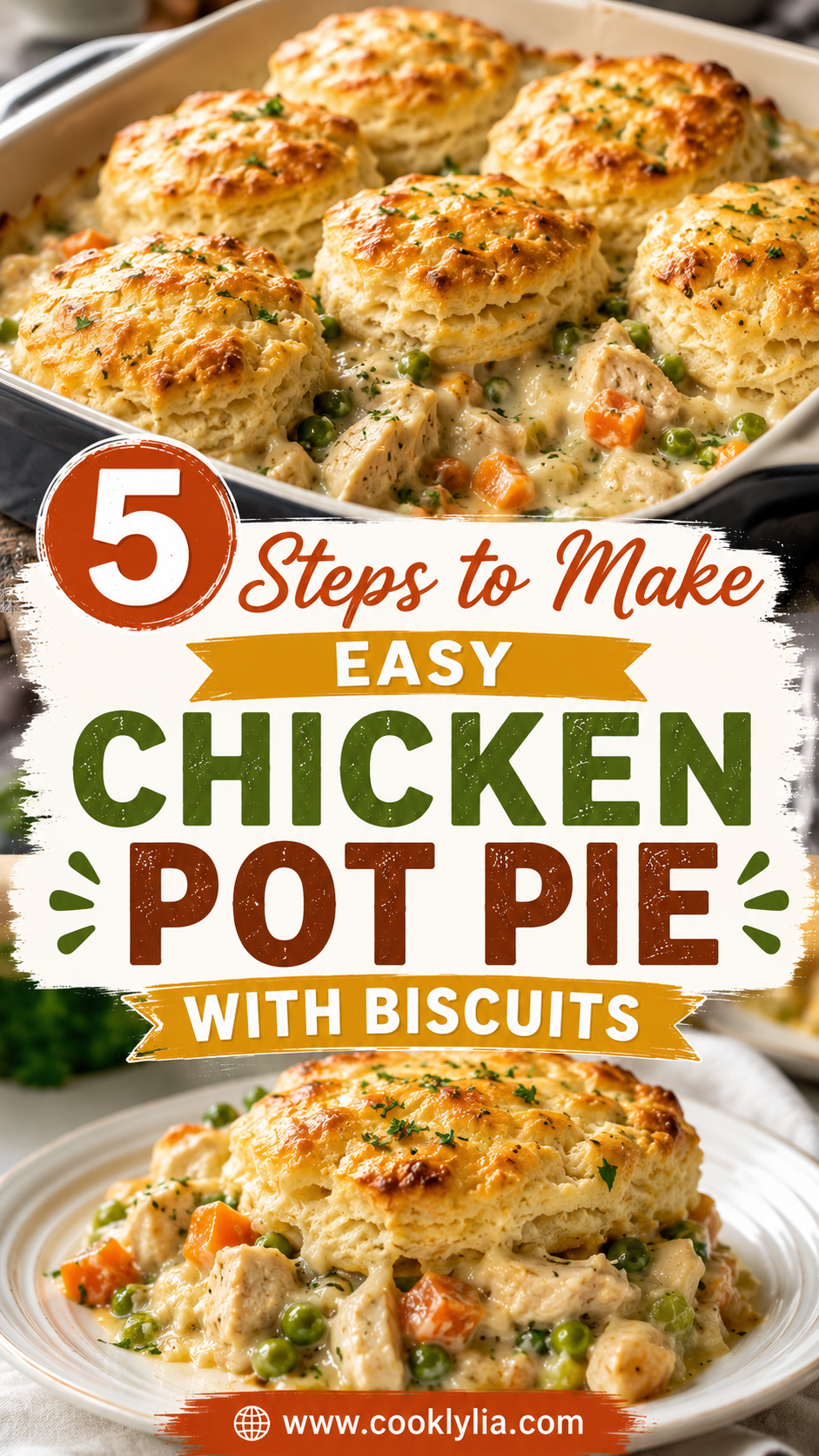 Chicken Pot Pie with Biscuits