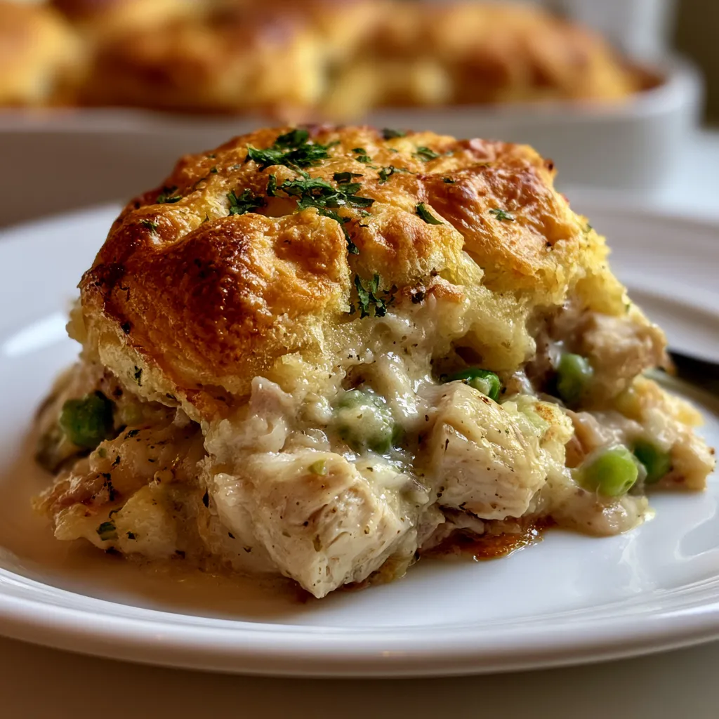 Chicken Pot Pie with Biscuits