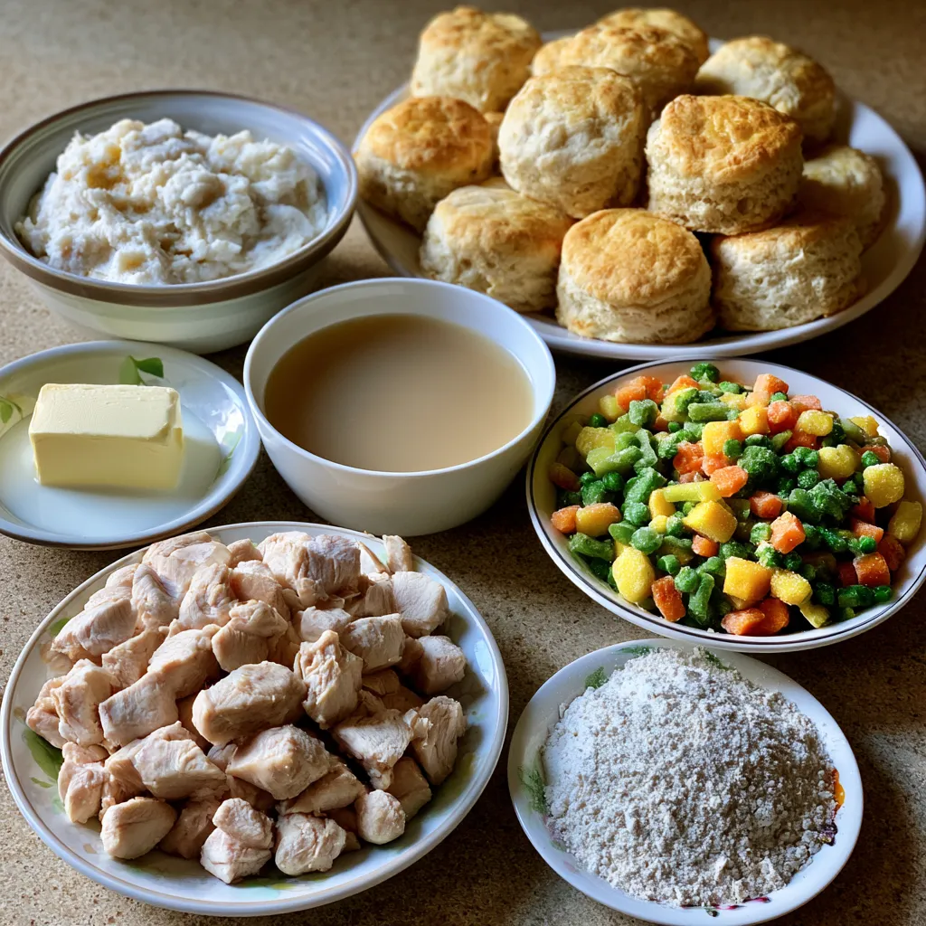 Chicken Pot Pie with Biscuits
