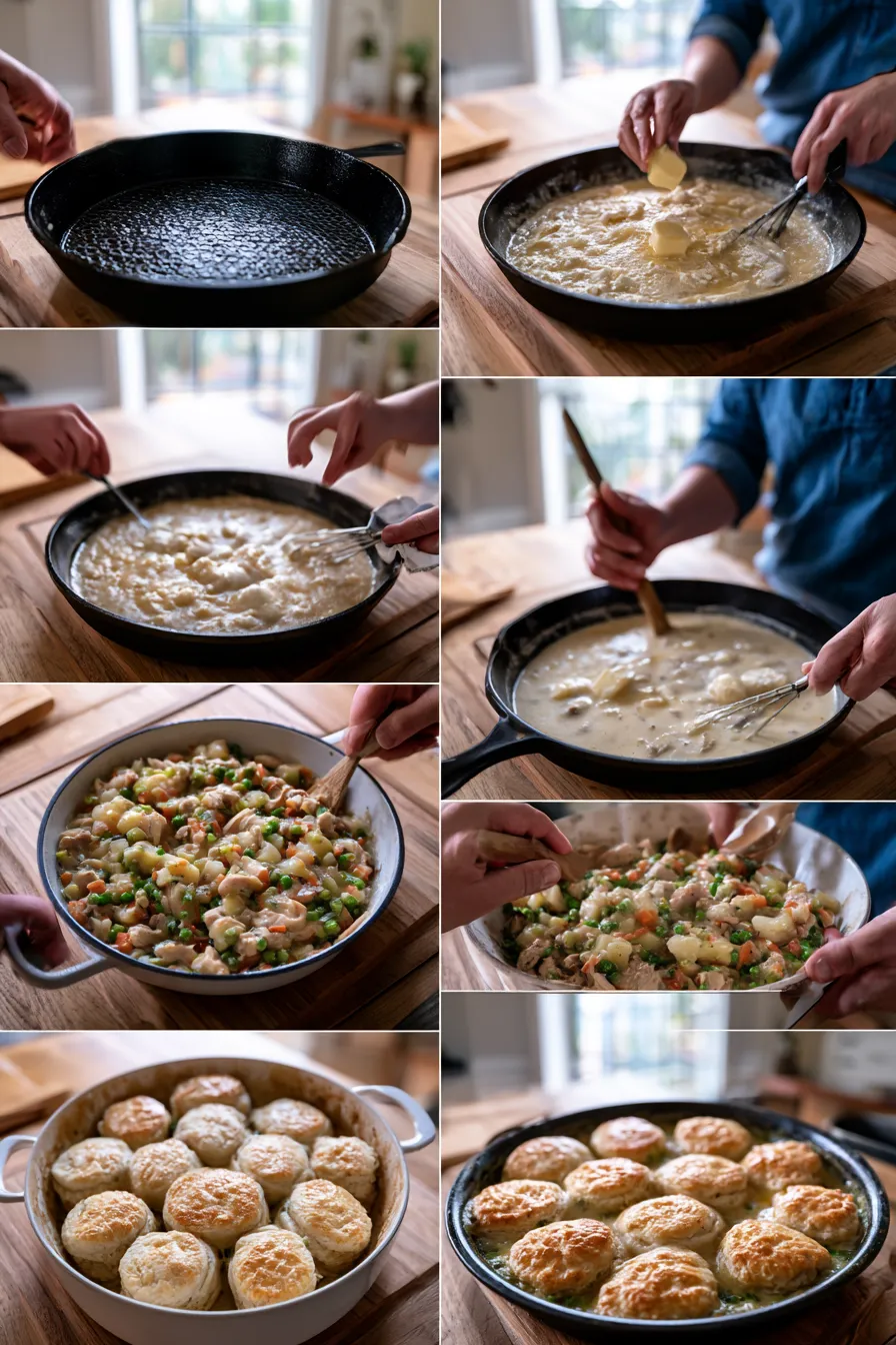 Chicken Pot Pie with Biscuits