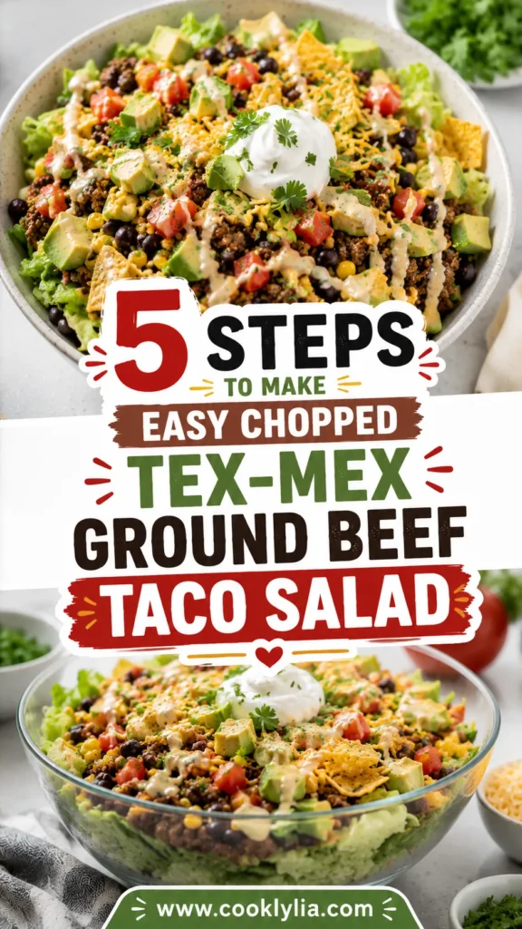 Chopped Tex-Mex Ground Beef Taco Salad