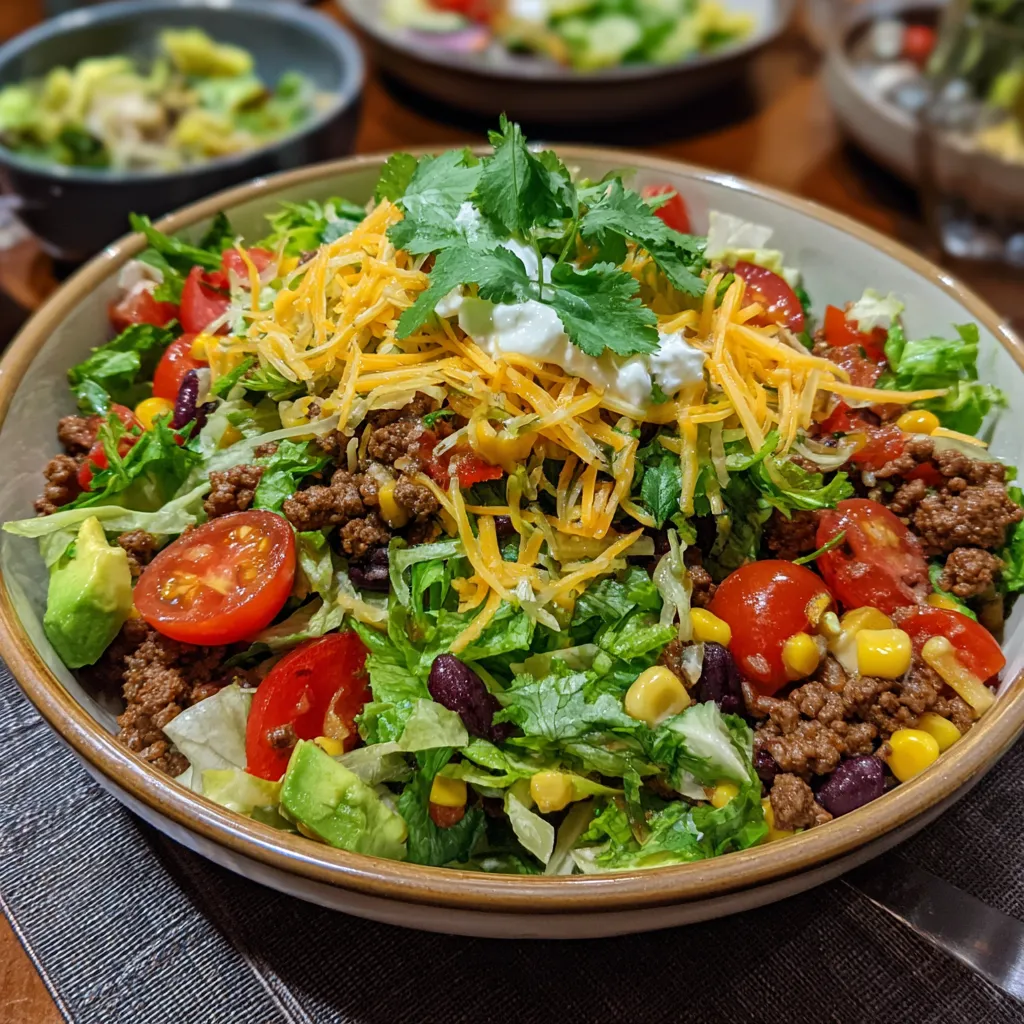 Chopped Tex-Mex Ground Beef Taco Salad