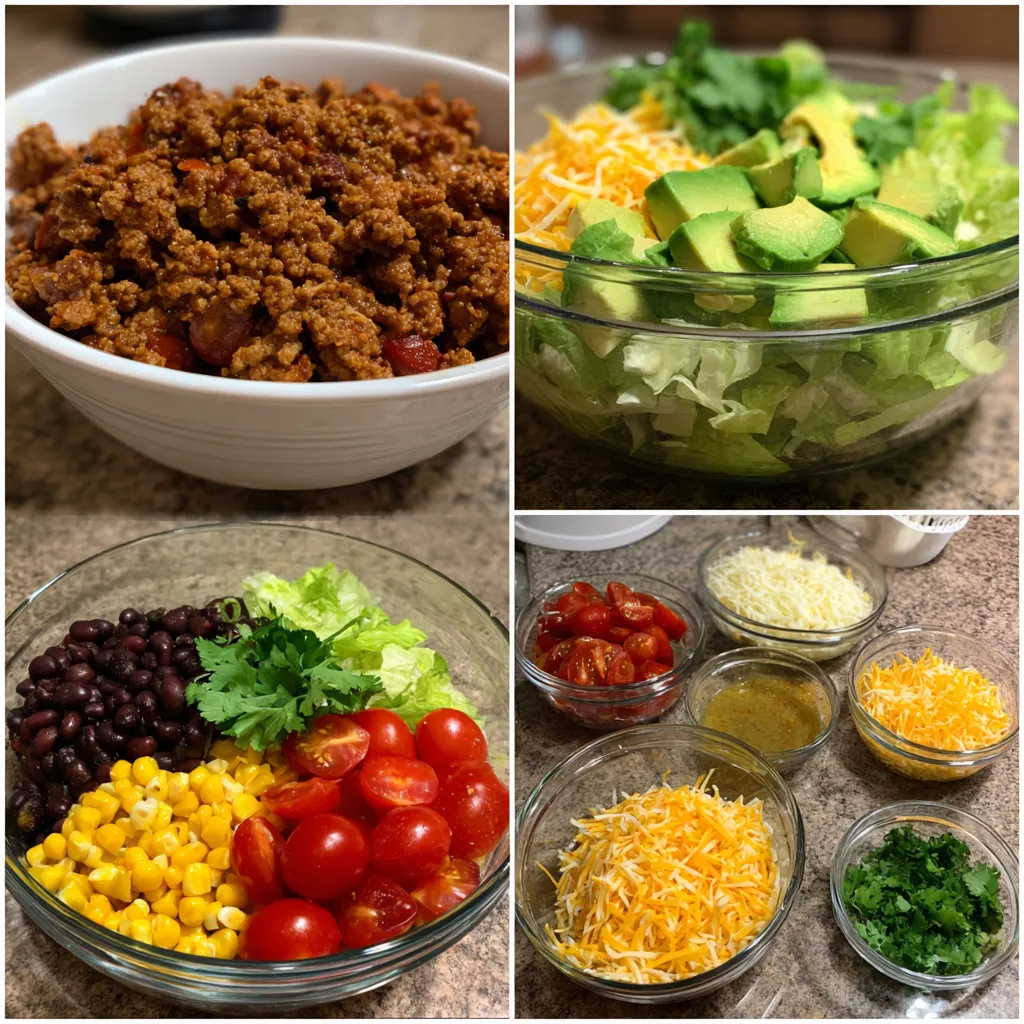 Chopped Tex-Mex Ground Beef Taco Salad