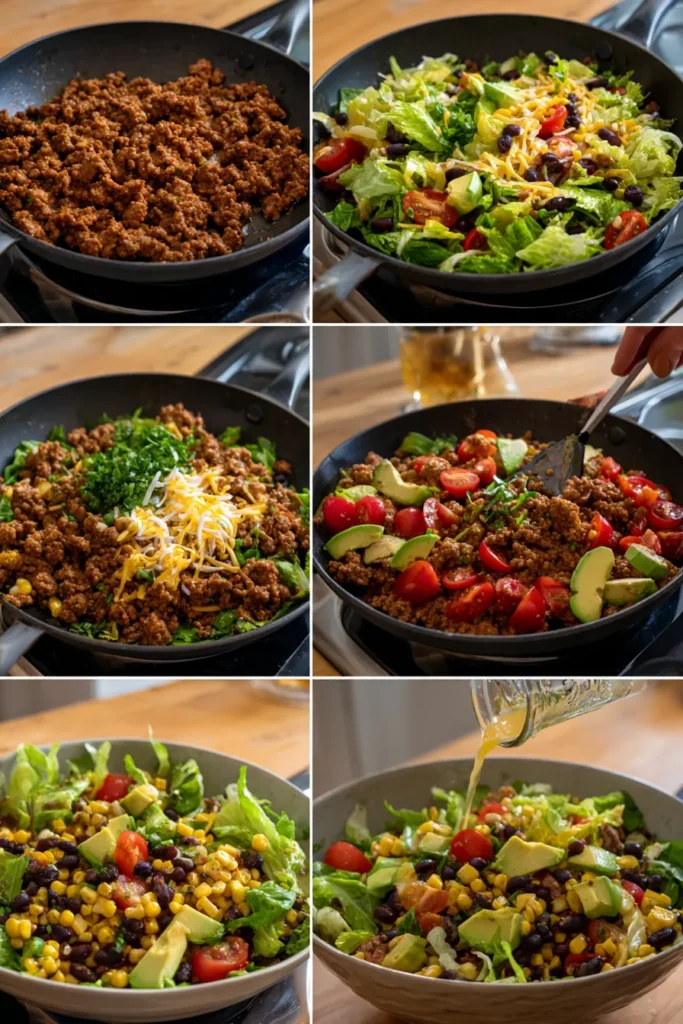 Chopped Tex-Mex Ground Beef Taco Salad