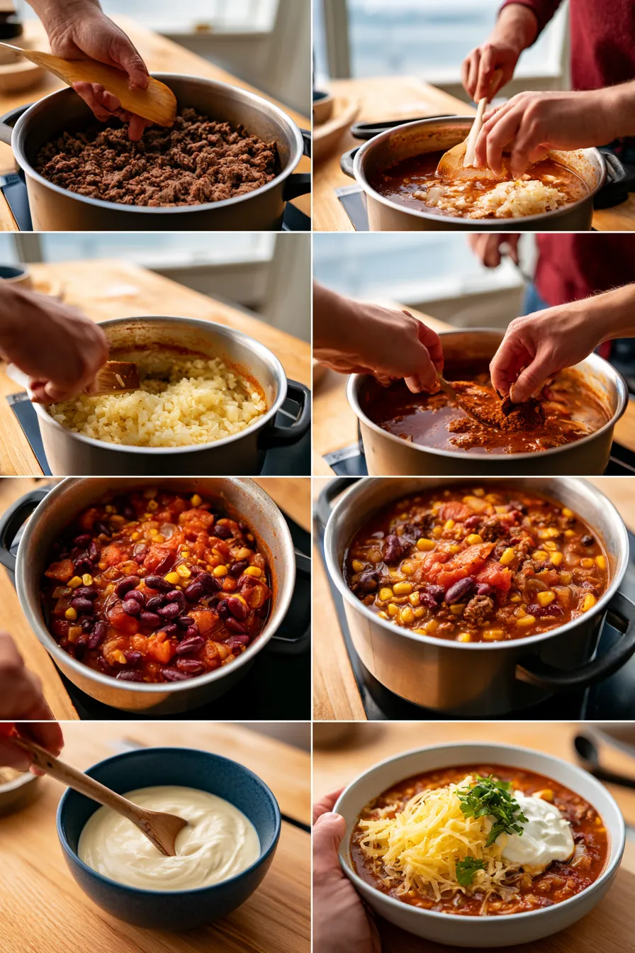 Creamy Beef Taco Soup