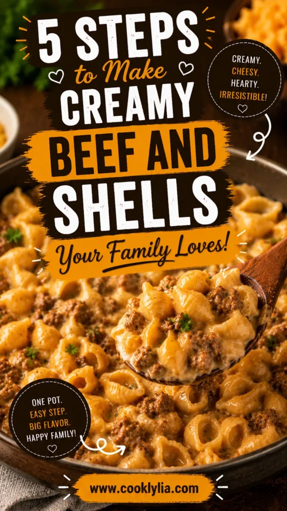 Creamy Beef and Shells