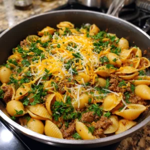 Creamy Beef and Shells