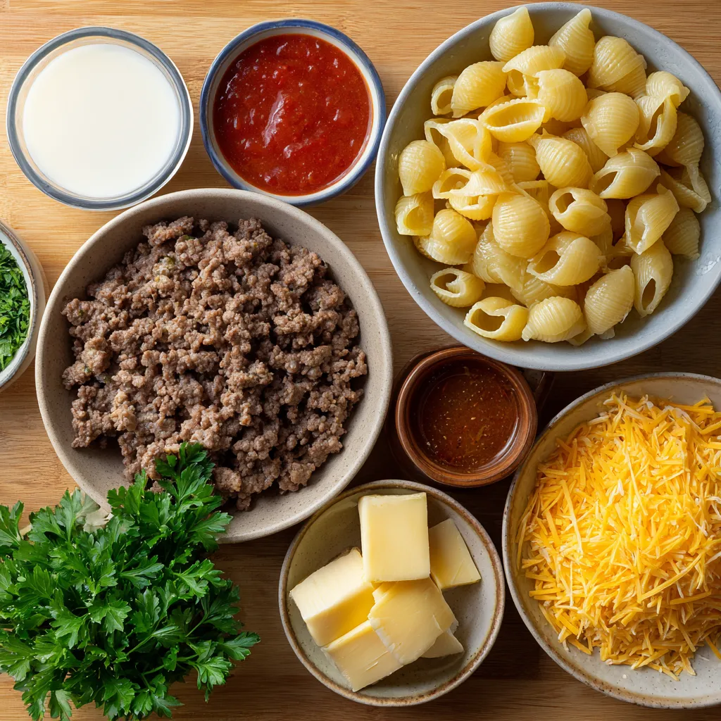 Creamy Beef and Shells