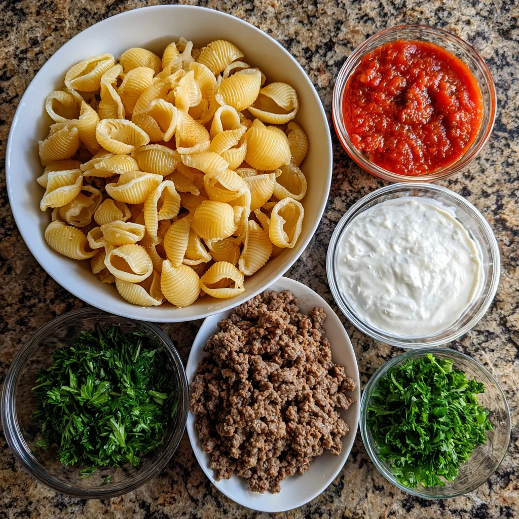 Creamy Beef and Shells