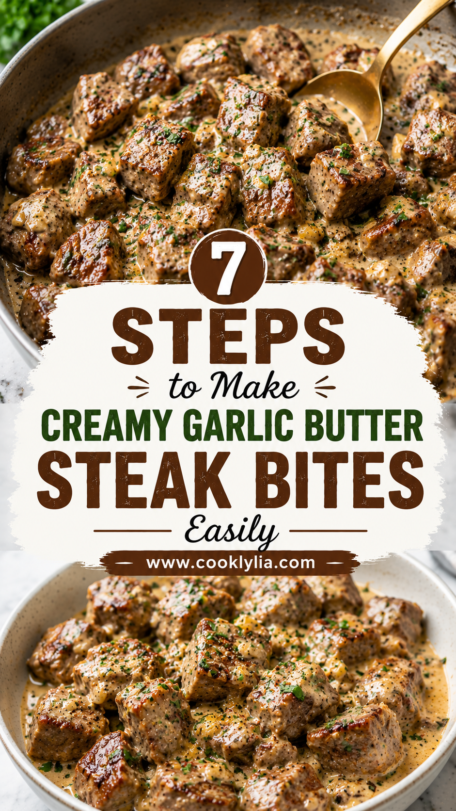 Creamy Garlic Butter Steak Bites with Pasta