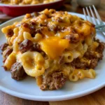 Creamy Ground Beef and Macaroni Skillet