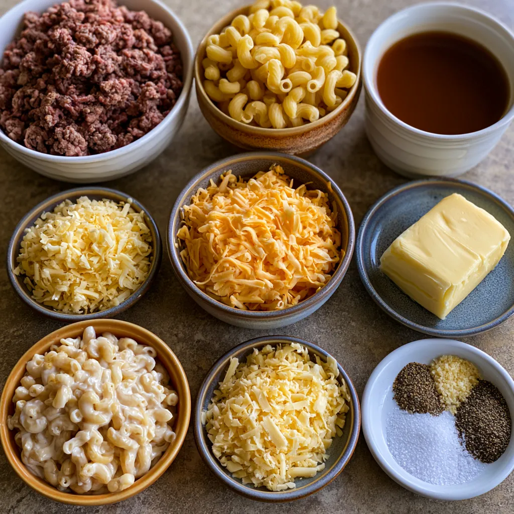 Creamy Ground Beef and Macaroni Skillet