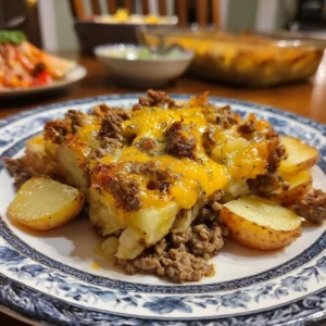 Creamy Hamburger Potato Casserole